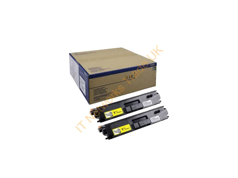 TN900YTWIN - Brother TN-900YTWIN Toner-kit yellow twin pack, 2x6K pages ISO/IEC 19798 Pack=2 for Brother HL-L 9200/MFC-L 9550
