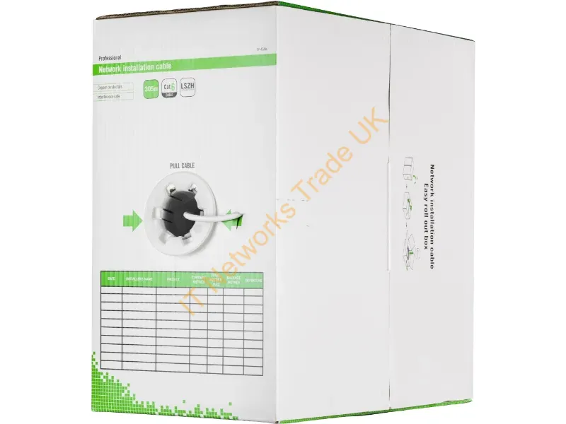 TP-45AH - Deltaco TP-45AH networking cable White 305 m Cat6 U/UTP (UTP)