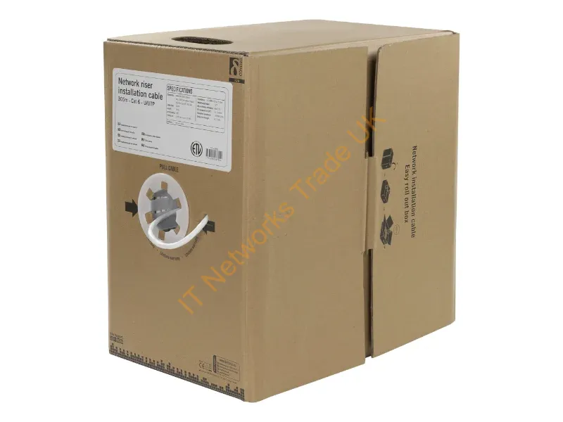 TP-48MR - Deltaco TP-48MR networking cable White 305 m Cat6 U/UTP (UTP)