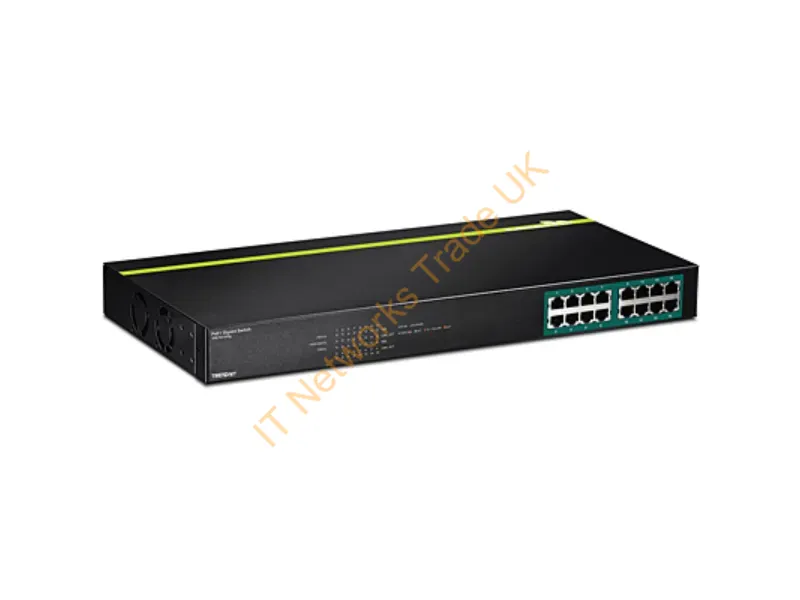 TPE-TG160G - Trendnet TPE-TG160G Unmanaged network switch L2 Gigabit Ethernet (10/100/1000) Power over Ethernet (PoE) 1U Black network switch