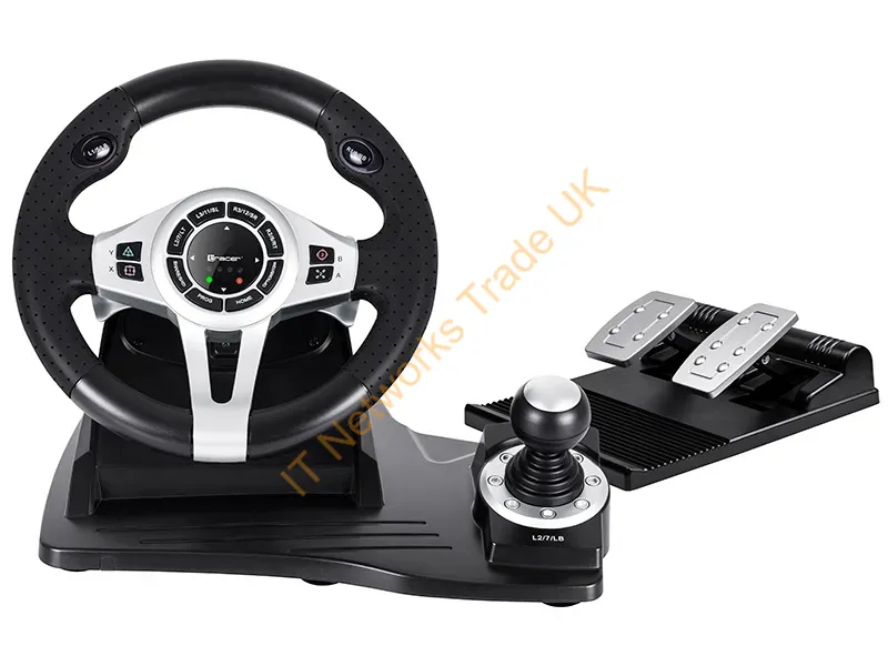 TRAJOY46524 - Tracer TRAJOY46524 Gaming Controller Black Steering wheel + Pedals PlayStation 4, Playstation 3