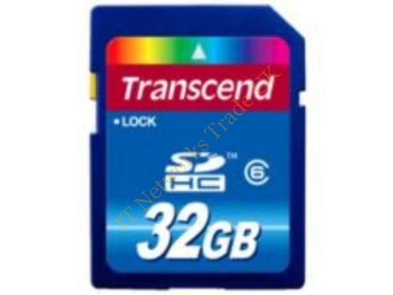 TRN-TS32GSDHC6 Transcend 32GB Class 6 SDHC Flash Memory Card