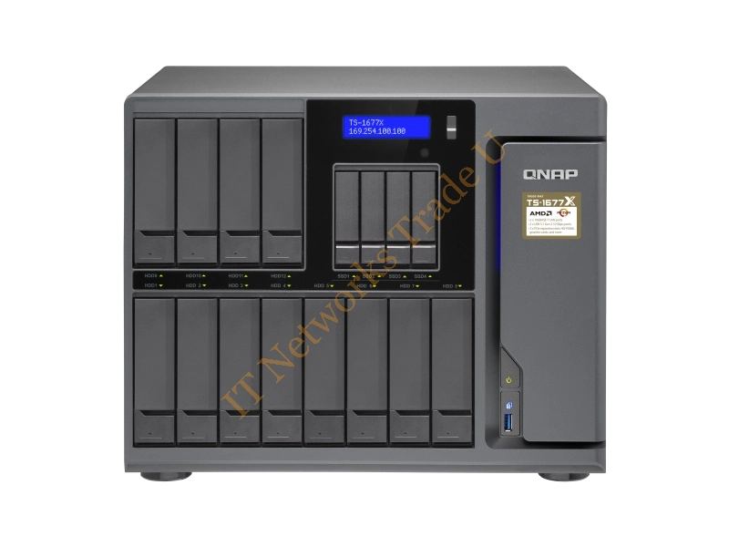 TS-1677X-1700-16G - QNAP TS-1677X NAS Tower Ethernet LAN Black NAS Servers
