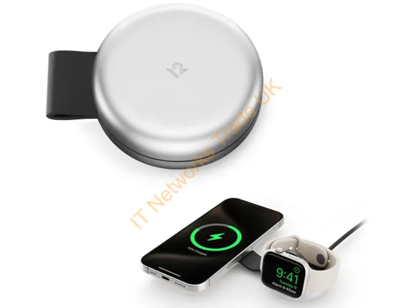 TS-2304 - Twelve South Butterfly 2-In-1 Smartphone, Smartwatch Black, Silver Usb Wireless Charging Indoor