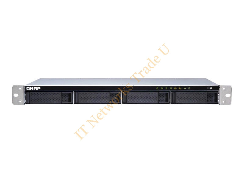 TS-431XEU-2G - QNAP TS-431XeU NAS Rack (1U) Ethernet LAN Black, Stainless steel NAS Servers