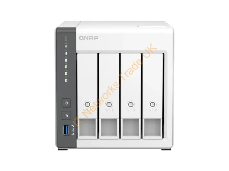 TS-433-4G-US - Qnap Ts-433 Nas Tower Arm Cortex-A55 4 Gb 0 Tb Qnap Turbo System White