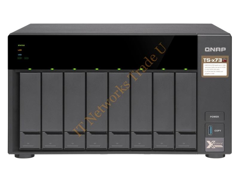 TS-873-8G - QNAP TS-873 NAS Tower Ethernet LAN Black NAS Servers