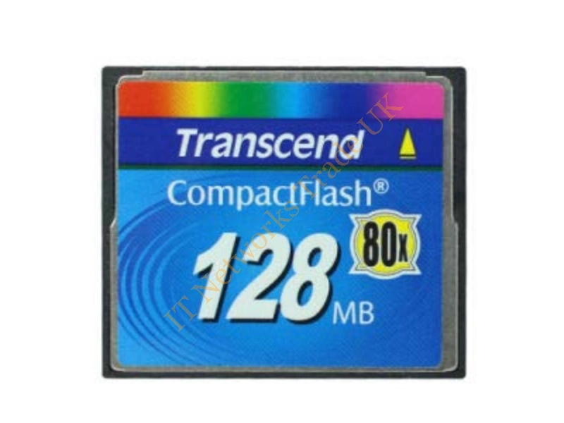 TS128CF80-NF Transcend 128MB 80x Compact Flash (CF) Memory Card