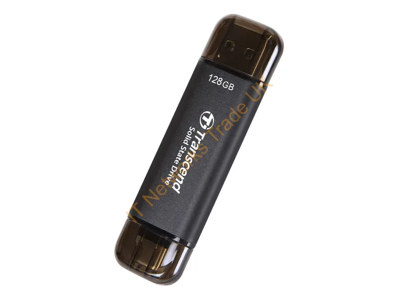 TS128GESD310C - Transcend Esd310C Thunderbolt Technology 128 Gb Usb Type-A / Usb Type-C Usb 3.2 Gen 2X2 Black