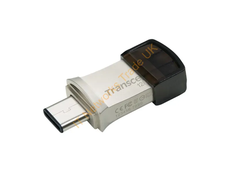 TS128GJF890S - Transcend Jetflash 890 Usb Flash Drive 128 Gb Usb Type-A / Usb Type-C 3.2 Gen 1 (3.1 Gen 1) Black, Silver