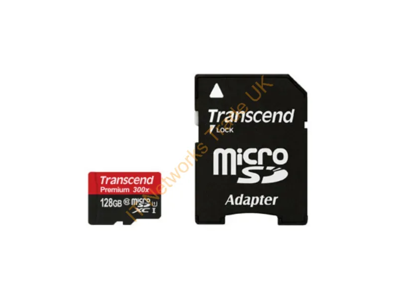 TS128GUSDU1 Transcend Premium 128GB 300x microSDXC UHS-I Flash Memory Card