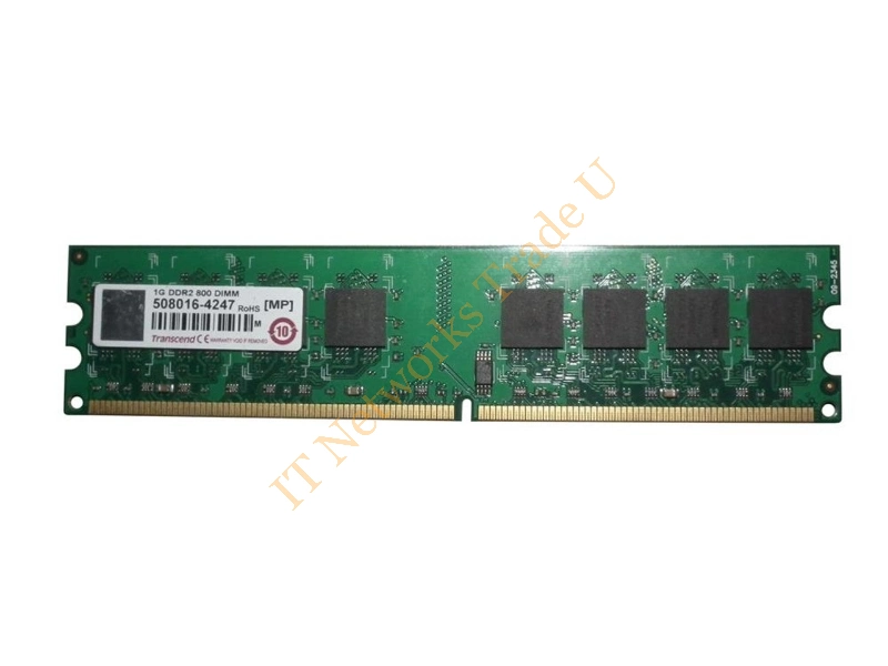 TS128MLQ72V8U Transcend 1GB DDR2-800MHz PC2-6400 ECC Unbuffered CL6 240-Pin DIMM Memory Module Server Memory