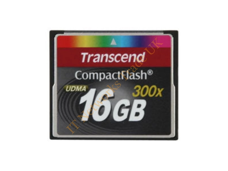 TS16GCF300 Transcend 16GB 300x CompactFlash (CF) Memory Card