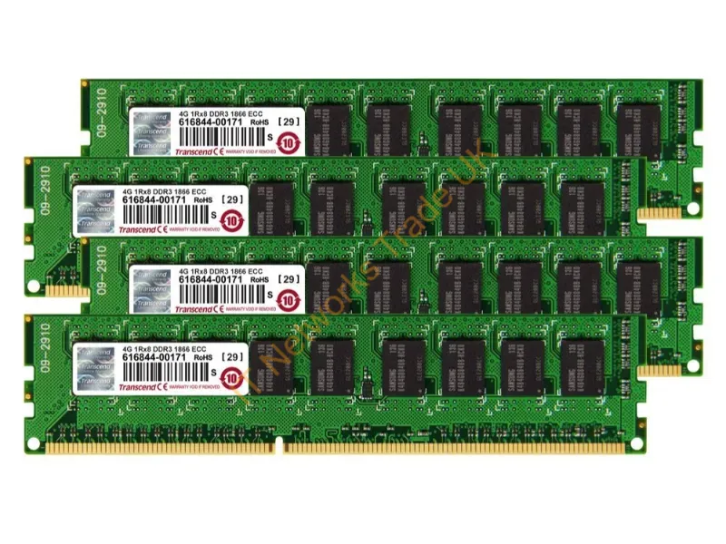 TS16GJMA545H Transcend 4GB DDR3-1866MHz PC3-14900 ECC Unbuffered CL13 240-Pin DIMM Single Rank Memory Module Server Memory