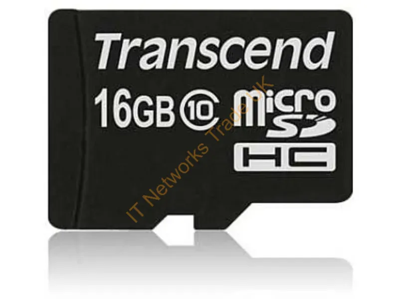 TS16GUSDC10 Transcend 16GB Class 10 microSDHC Flash Memory Card