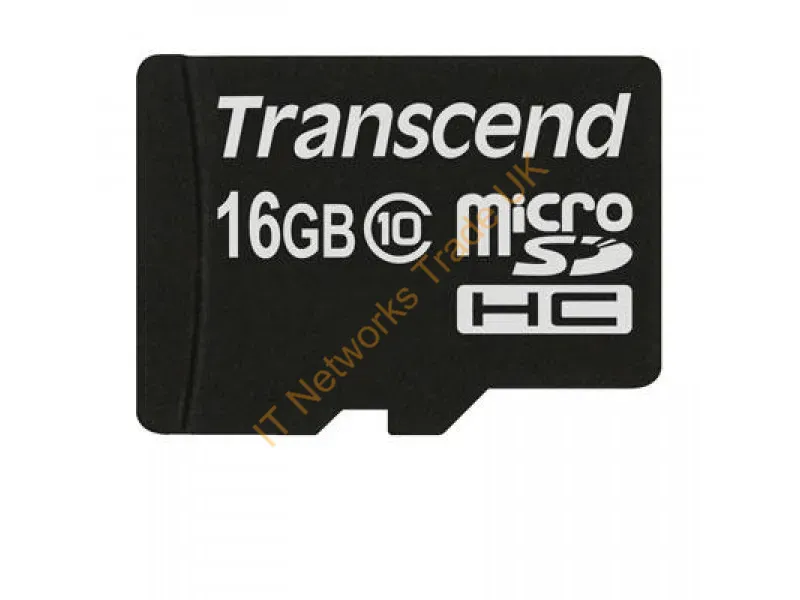 TS16GUSDC10M Transcend 16GB Class 10 microSDHC Flash Memory Card