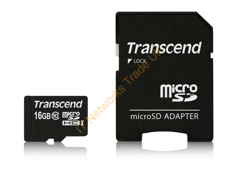 TS16GUSDHC10 Transcend 16GB Class 10 microSDHC Flash Memory Card