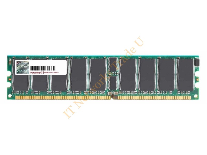 TS1GAPG5400E Transcend 1GB Kit (2 X 512MB) DDR-400MHz PC3200 ECC Unbuffered CL3 184-Pin DIMM Memory Server Memory
