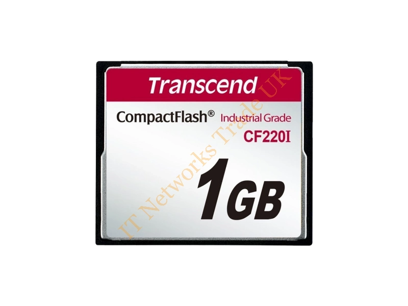 TS1GCF220I-P Transcend 1GB CompactFlash (CF) Memory Card (Industrial Grade)