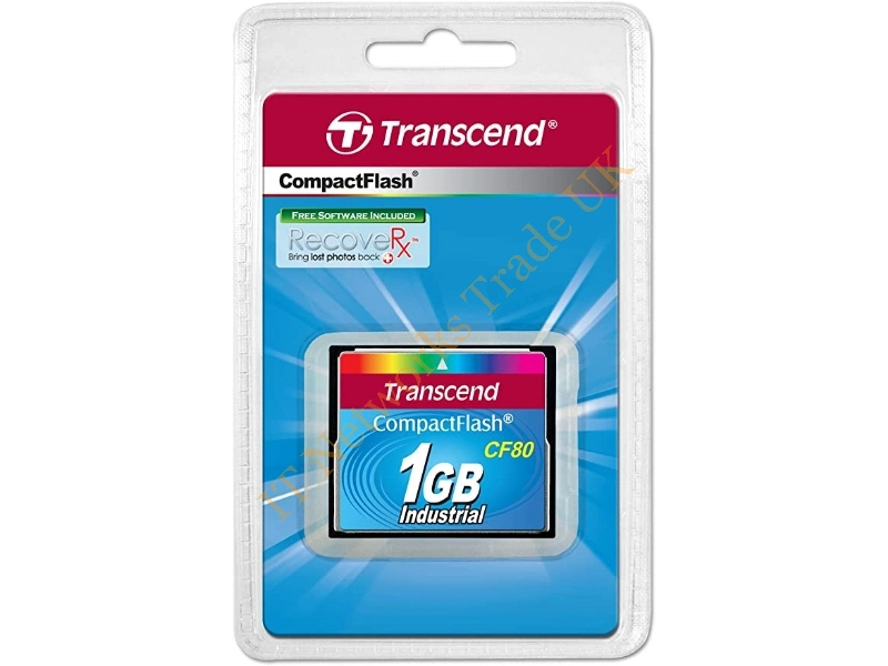 TS1GCF80-P Transcend 1GB PIO Fix Mode Type-I CompactFlash (CF) Memory Card
