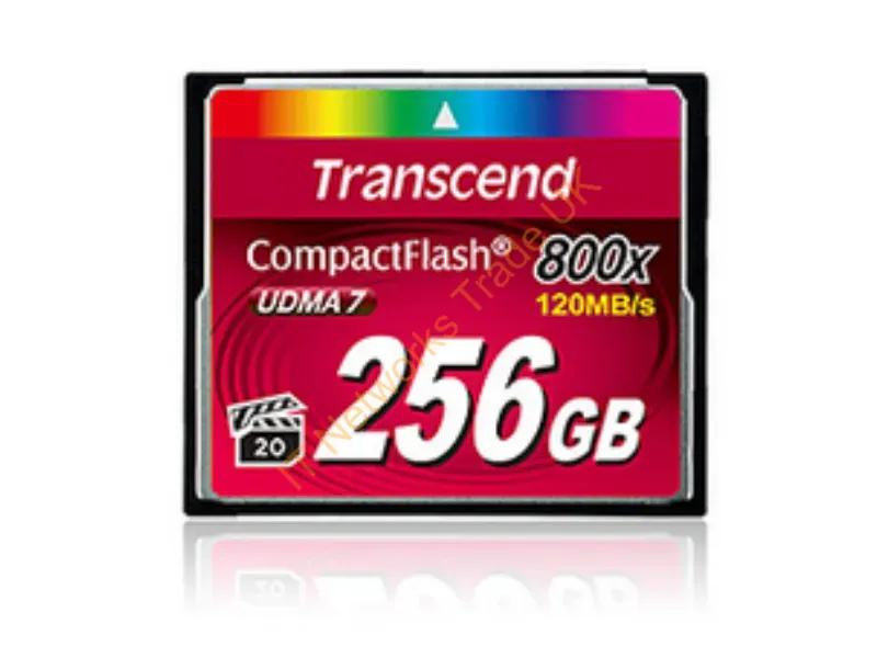 TS256GCF800 Transcend 256GB 800x CompactFlash (CF) Memory Card