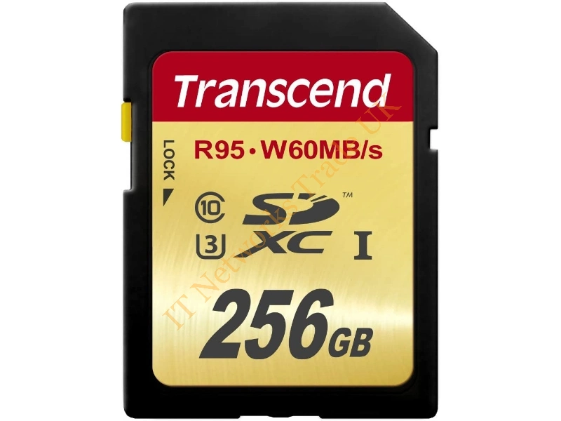 TS256GSDU3 Transcend 256GB Class 10 SDXC UHS-I Flash Memory Card