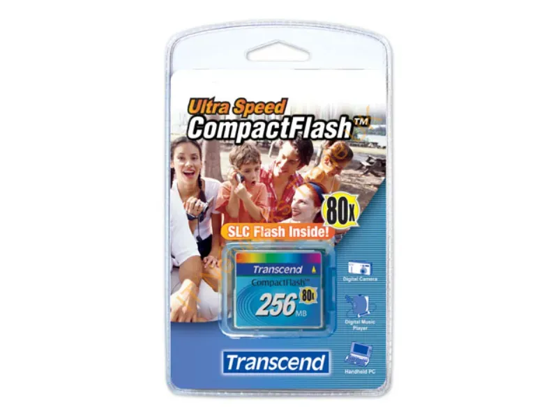 TS256MCF80 Transcend 256MB 80x Hi-Speed CompactFlash (CF) Memory Card