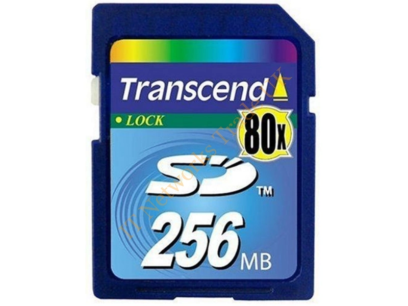 TS256MSD80 Transcend 256MB 80x Hi-Speed SD Flash Memory Card