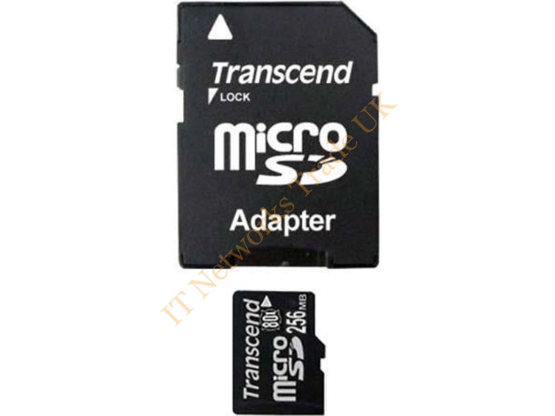 TS256MUSD80 Transcend 256MB 80x microSD Flash Memory Card