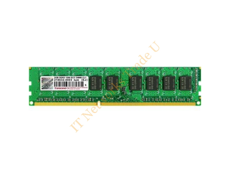 TS2GAP871 Transcend 2GB DDR3-1066MHz PC3-8500 ECC Unbuffered CL7 240-Pin DIMM Dual Rank Memory Module Server Memory