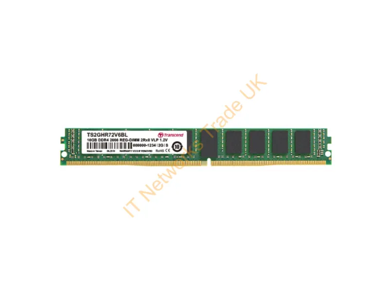 TS2GHR72V6BL - Transcend 16Gb Ddr4 2666Mhz Reg-Dimm 2Rx8 Memory Module 2 X 8 Gb Ecc