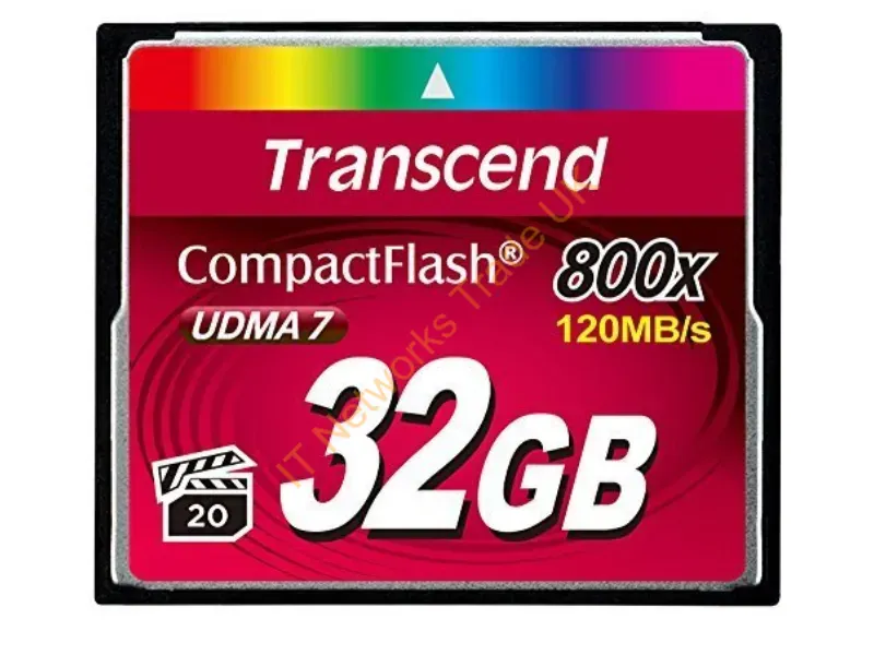 TS32GCF800 Transcend 32GB 800x CompactFlash (CF) Memory Card