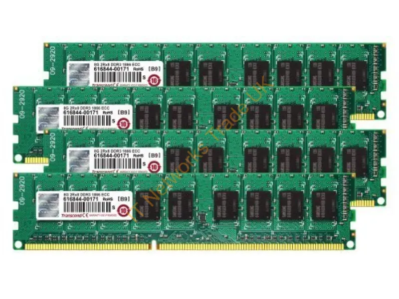 TS32GJMA545H Transcend 32GB Kit (4 X 8GB) DDR3-1866MHz PC3-14900 ECC Unbuffered CL13 240-Pin DIMM Dual Rank Memory Server Memory