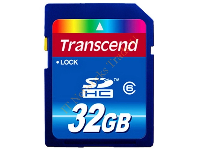 TS32GSDHC6-S5W Transcend 32GB Class 6 SDHC Flash Memory Card