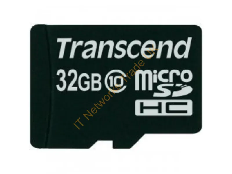 TS32GUSDC10 Transcend 32GB Class 10 microSDHC Flash Memory Card