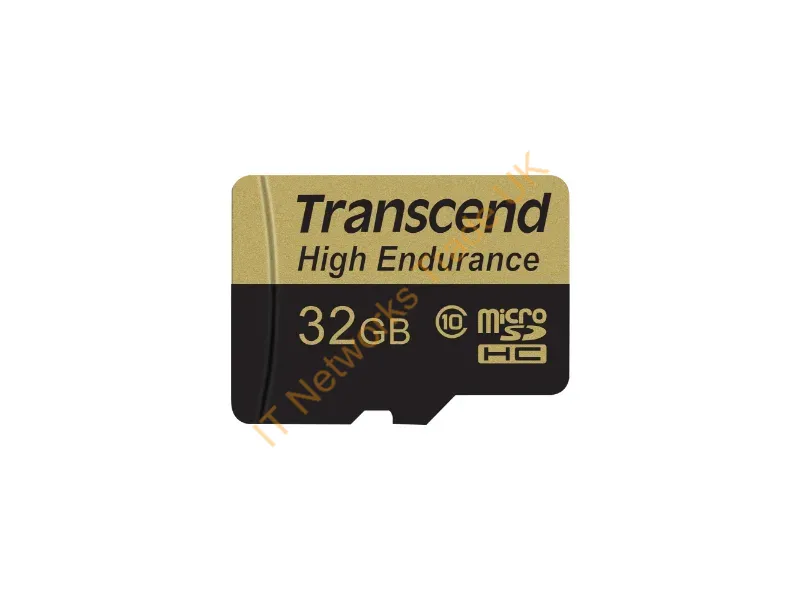 TS32GUSDHC10V Transcend 32GB High Endurance Class 10 microSDHC Flash Memory Card With SD Adapter