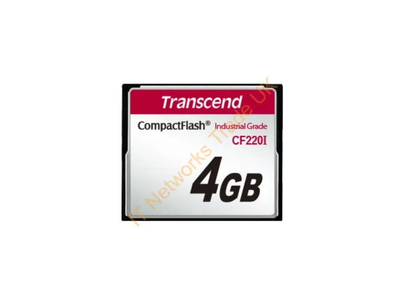 TS4GCF220I Transcend 4GB Industrial Grade CompactFlash (CF) Memory Card