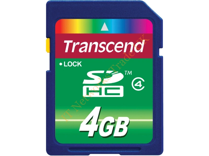 TS4GSDHC4-BK Transcend 4GB Class 4 SDHC Flash Memory Card