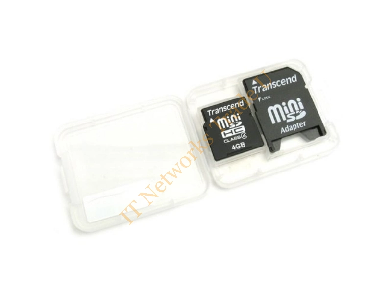 TS4GSDMHC4 Transcend 4GB Class 4 miniSDHC Flash Memory Card