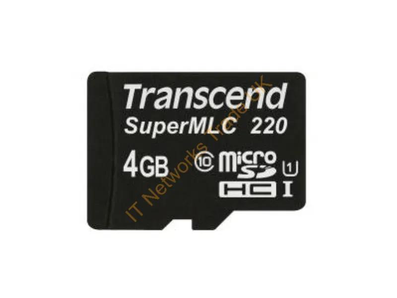 TS4GUSD220I Transcend 4GB Class 10 microSDHC UHS-I U1 Flash Memory Card