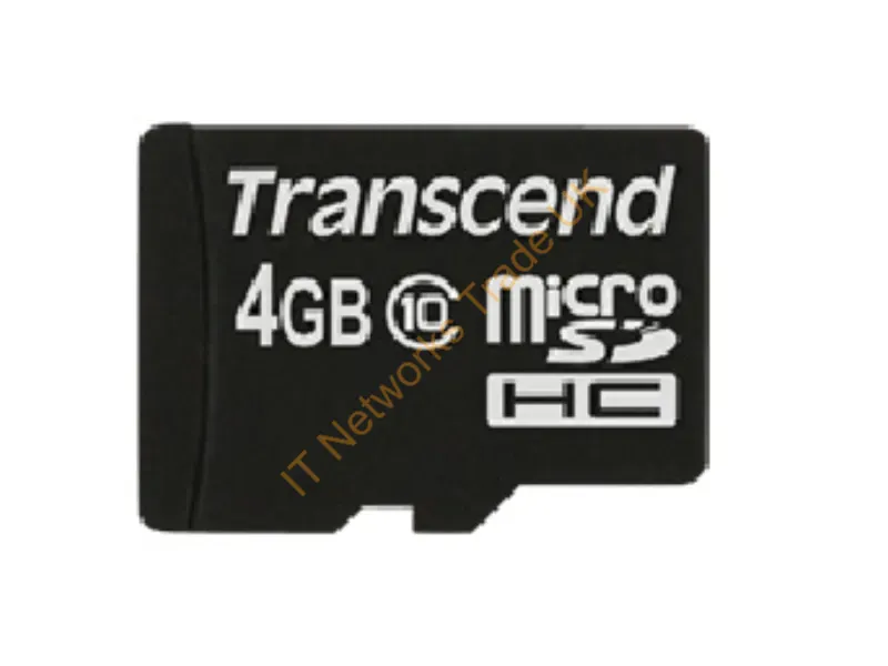 TS4GUSDC10 Transcend 4GB Class 10 microSDHC Flash Memory Card