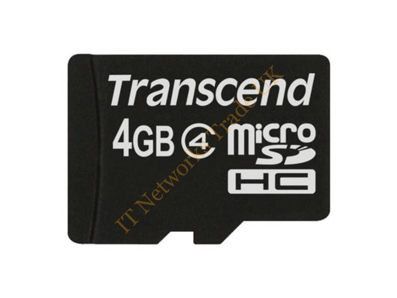 TS4GUSDC4 Transcend 4GB Class 4 microSDHC Flash Memory Card