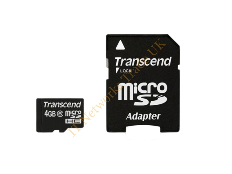 TS4GUSDHC6-2 Transcend 4GB Class 6 microSDHC Flash Memory Card
