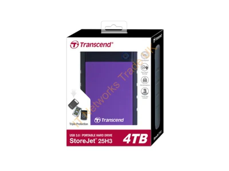 TS4TSJ25H3P - Transcend StoreJet 25H3 4000GB Black,Purple external hard drive