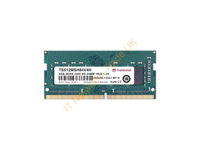 TS512MSH64V4H Transcend 4GB DDR4-2133MHz PC4-17000 non-ECC Unbuffered CL15 260-Pin SoDimm 1.2V Single Rank Memory Module Laptop Memory