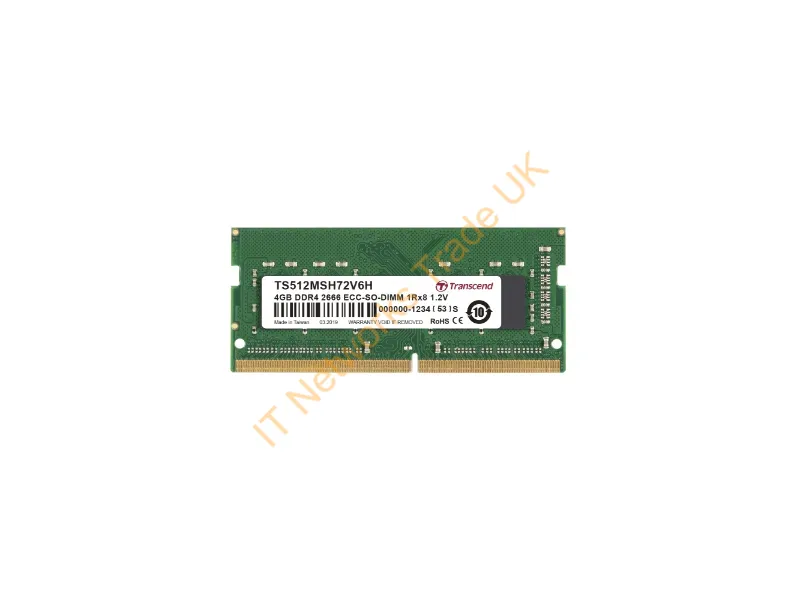 TS512MSH72V6H - Transcend Ts512Msh72V6H Memory Module 4 Gb 1 X 8 Gb Ddr4 2666 Mhz Ecc