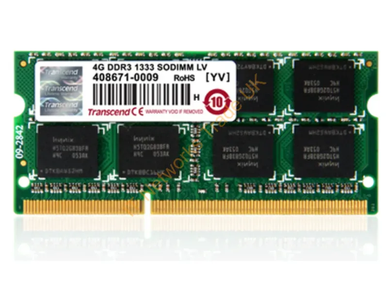 TS512MSK64V3H Transcend 4GB Kit (8 X 512MB) DDR3-1333MHz PC3-10600 non-ECC Unbuffered CL9 204-Pin SoDimm Single Rank Memory Laptop Memory