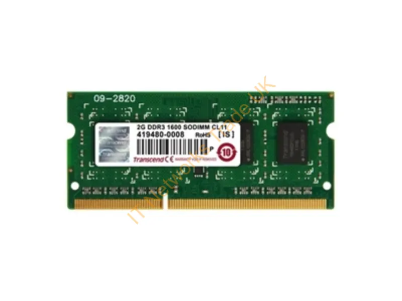 TS512MSK64W3N Transcend 4GB DDR3-1333MHz PC3-10600 non-ECC Unbuffered CL9 204-Pin SoDimm 1.35V Low Voltage Dual Rank Memory Module Laptop Memory