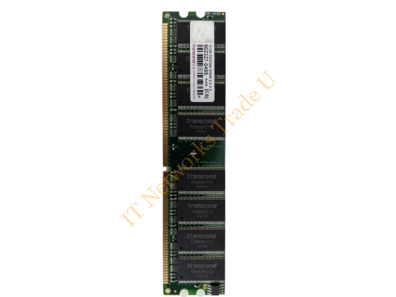 TS512MSU7402 Transcend 512MB Kit (2 X 256MB) DDR-266MHz PC2100 ECC Registered CL2.5 184-Pin DIMM Memory Server Memory