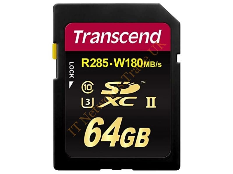 TS64GSD2U3 Transcend 64GB Class 3 SDXC UHS-II U3 Flash Memory Card